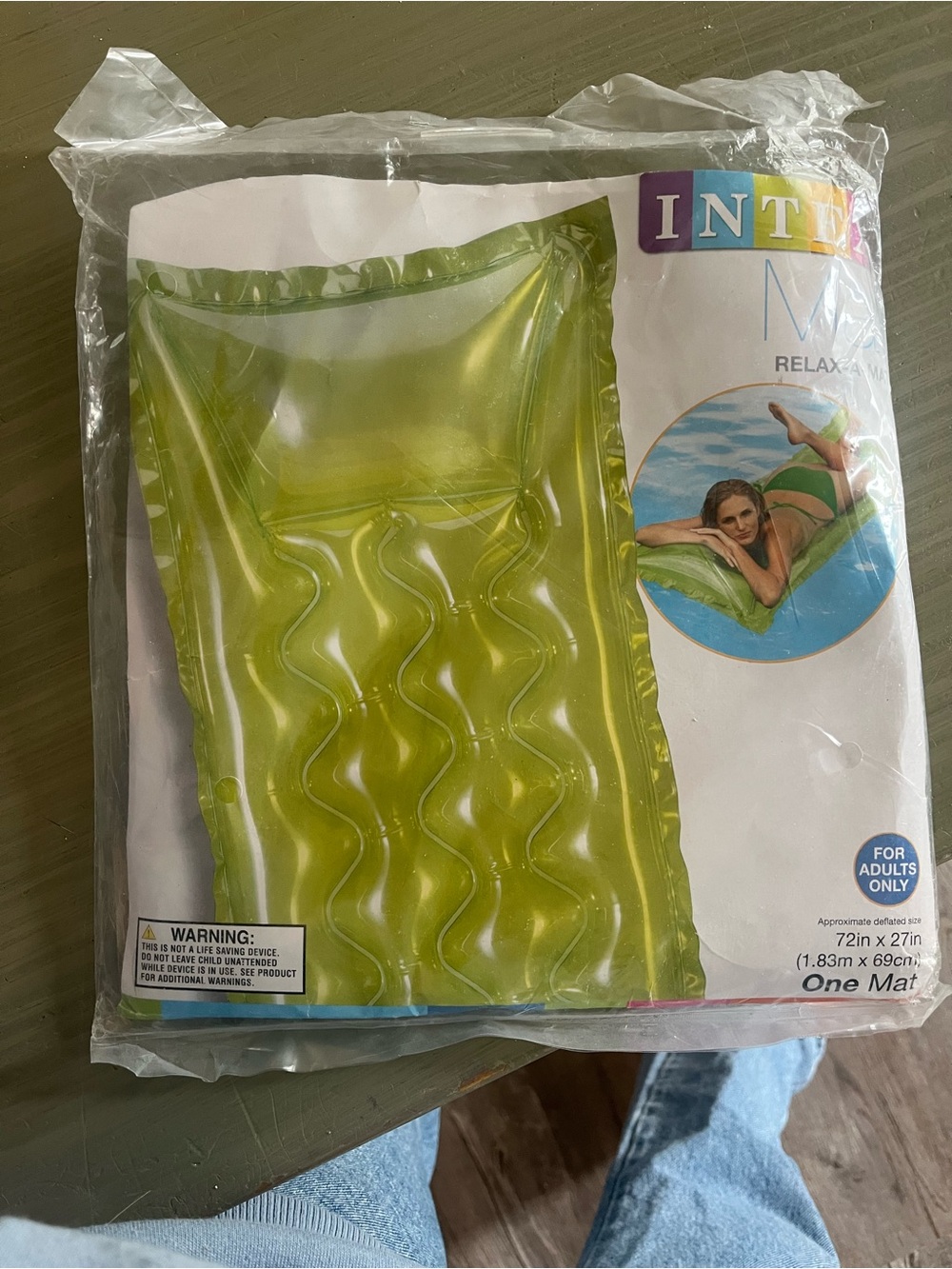 Pool Float - Intex Lime Green Inflatable - Picture 2 of 2